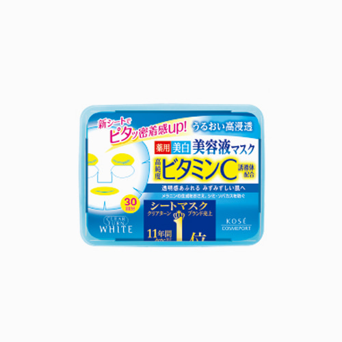 japantop-[KOSE] 코세 코스메틱 클리어 턴 에센스 마스크팩 비타민 C 30매