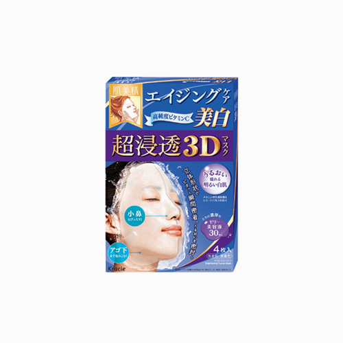 japanview-[KRACIE] 크라시에 하다비세이 비타민C 미백 3D 마스크팩 4매입
